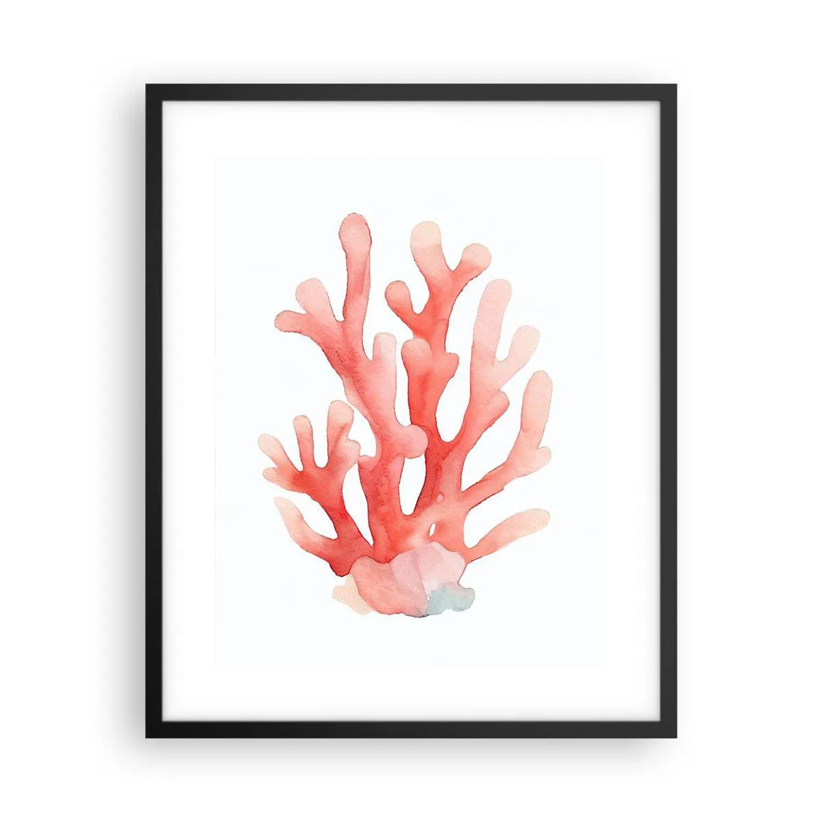Poster in black frame - Coral Colour Colars - 40x50 cm