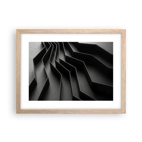 Poster in light oak frame - Spacial Order - 40x30 cm