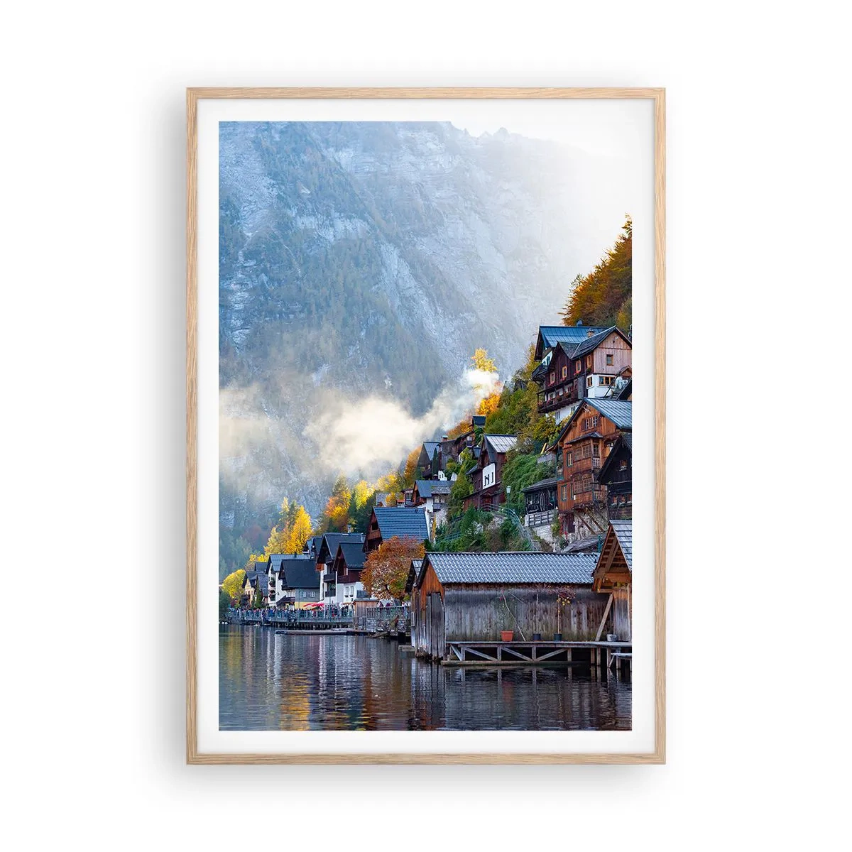 Poster in light oak frame - Alpine Atmosphere - 70x100 cm