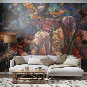 Custom Wallpaper Premium Canvas - In the Same Rhythm - Music, Jazz, Double bass