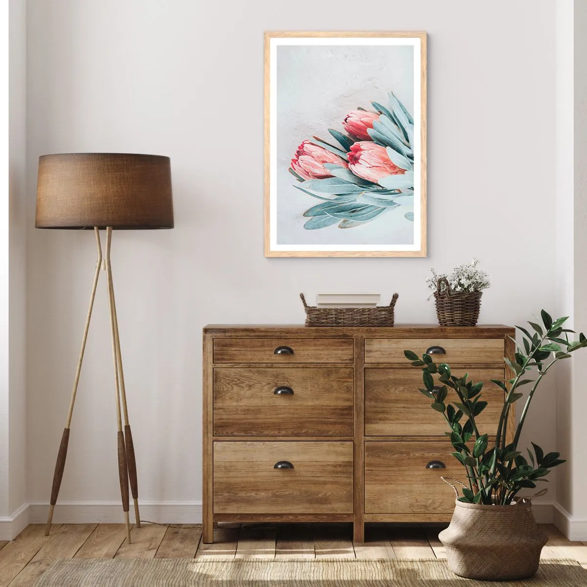 Poster in light oak frame - Ashamed of Their Own Beauty - 40x50 cm