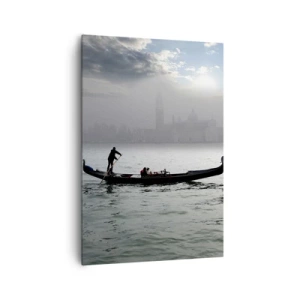 Canvas picture - Fairytale City from Water and Fog - 70x100 cm