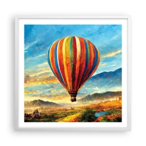 Poster in white frmae - More Can Be Seen in Silence - 60x60 cm