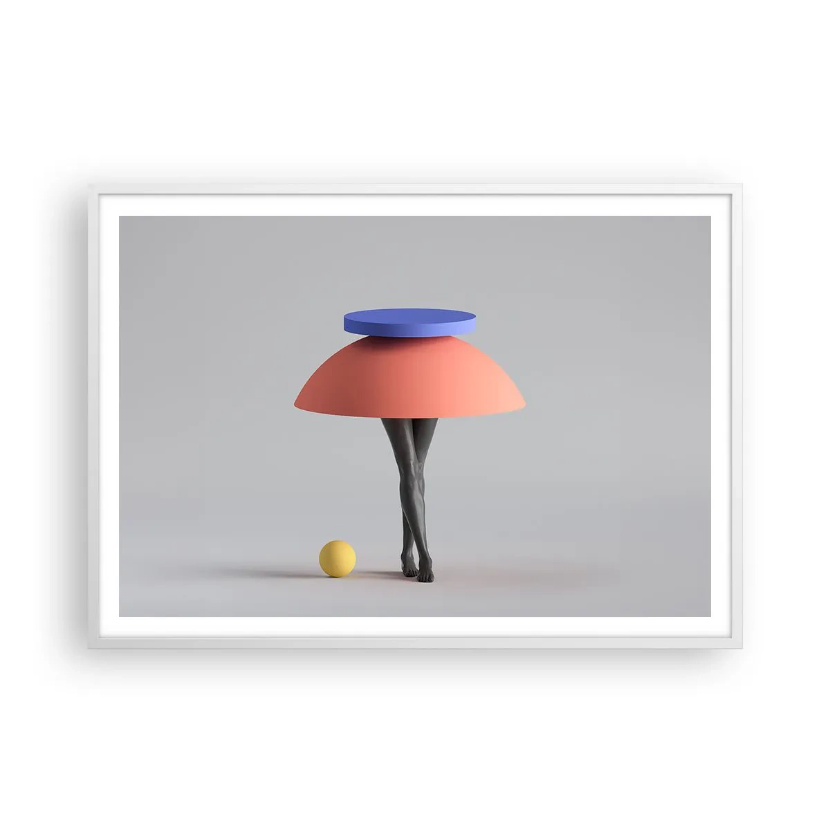 Poster in white frmae - Surrealistic Composition - 100x70 cm