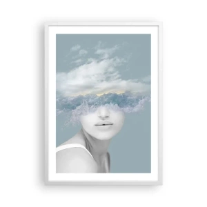 Poster in white frmae - With the Head In the Clouds - 50x70 cm