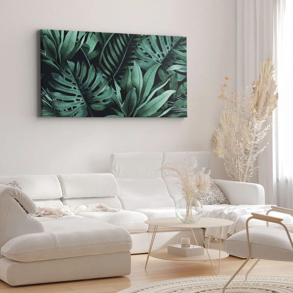 Canvas picture - Depth of Tropical Green - 120x50 cm