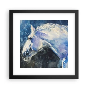 Poster in black frame - Portrait in Blue Light - 30x30 cm