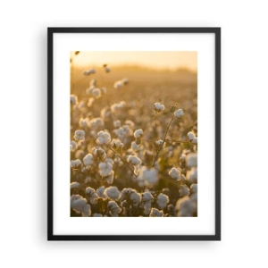Poster in black frame - Fluffy Field - 40x50 cm