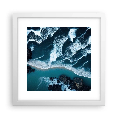 Poster in white frmae - Envelopped by Waves - 30x30 cm