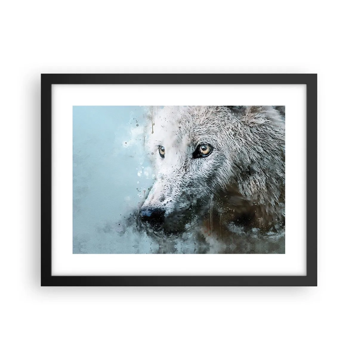 Poster in black frame - Meet Wolf Soul - 40x30 cm