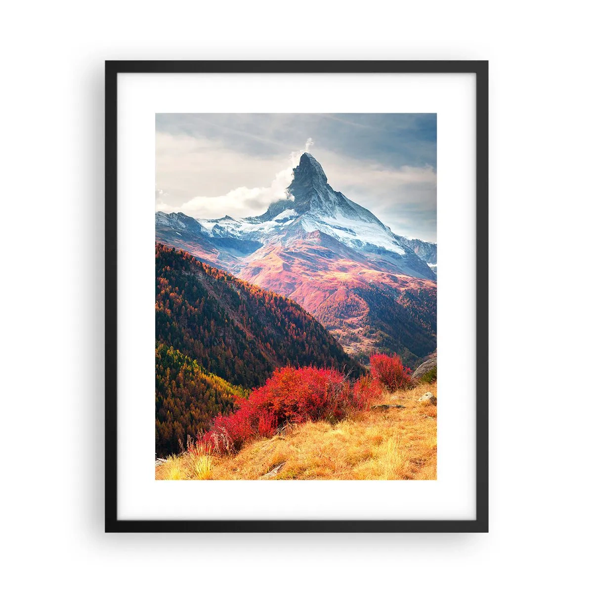 Poster in black frame - Alpine Autumn - 40x50 cm