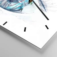 Clock face with lines