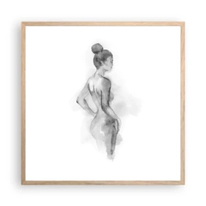 Poster in light oak frame - Pretty As a Picture - 60x60 cm