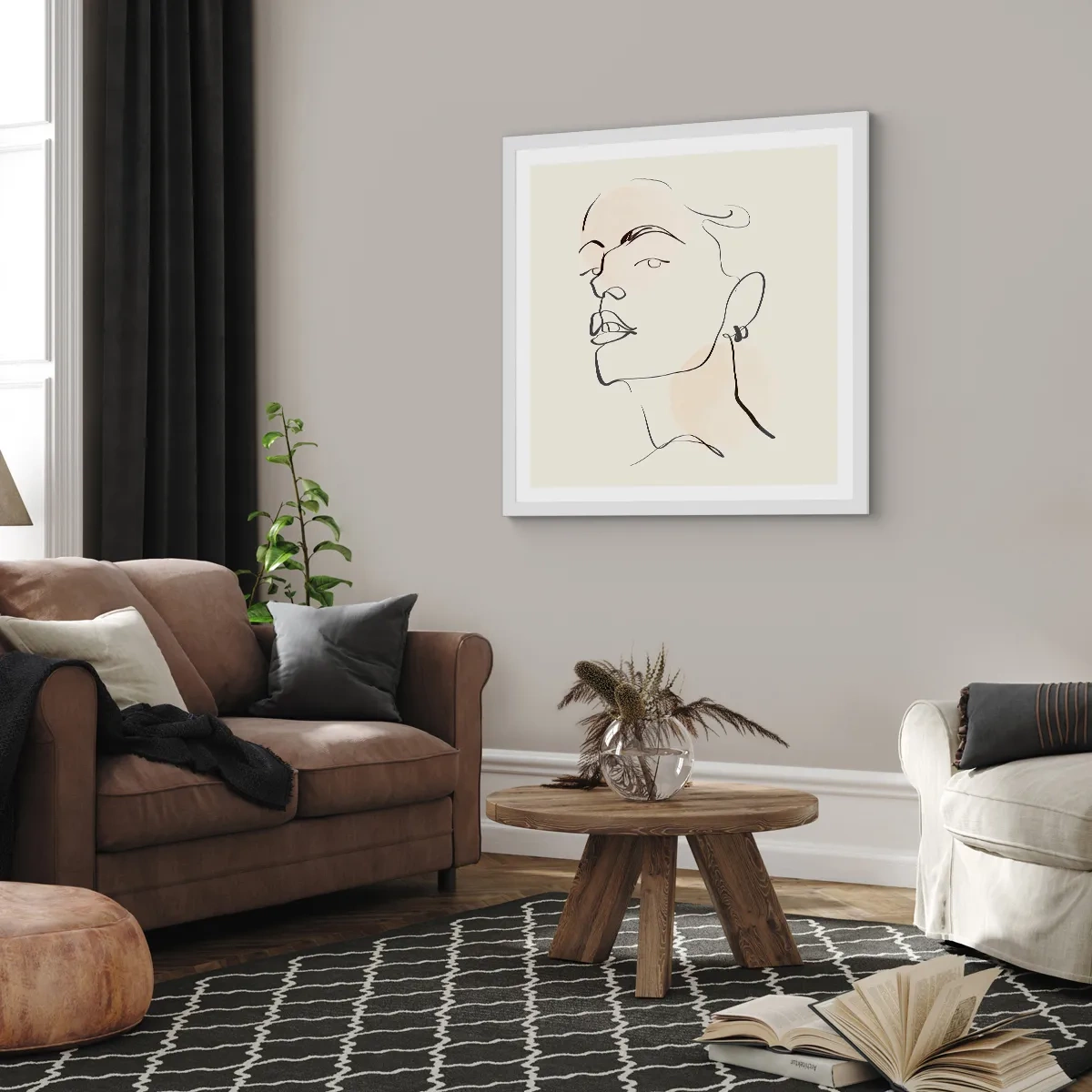 Poster in white frmae - Proud Look - 60x60 cm