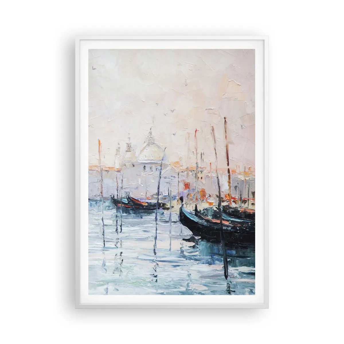 Poster in white frmae - Behind Water behind Fog - 70x100 cm
