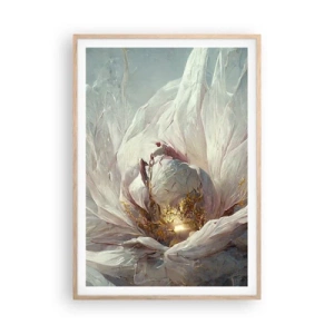 Poster in light oak frame - It Blooms Once Every Hunderd Years - 70x100 cm