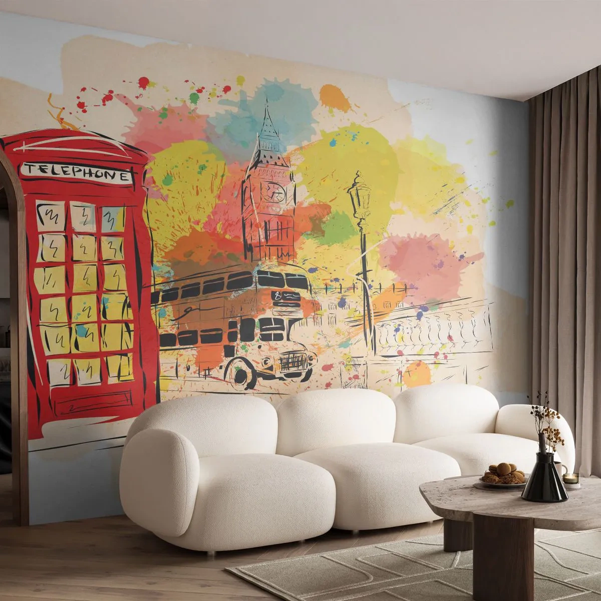 Photo Wallpaper Premium Canvas - City of Diversity - City, London, Abstraction - 200x140 cm