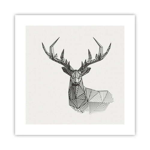 Poster - Derr in Cubist Style - 40x40 cm