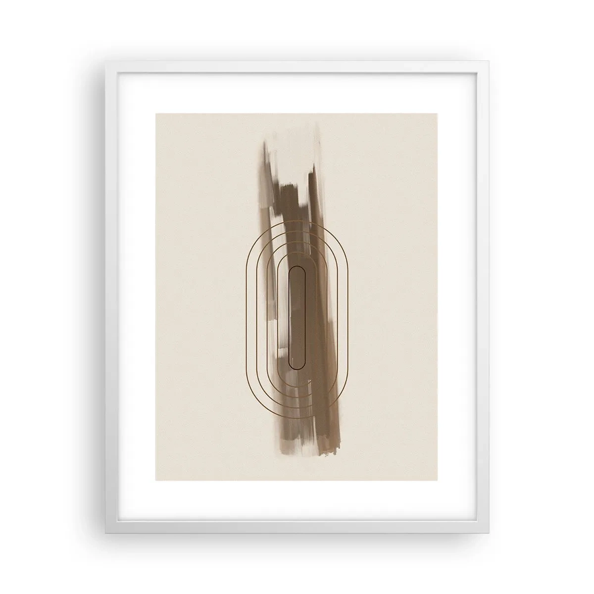 Poster in white frmae - Blast of Grey - 40x50 cm