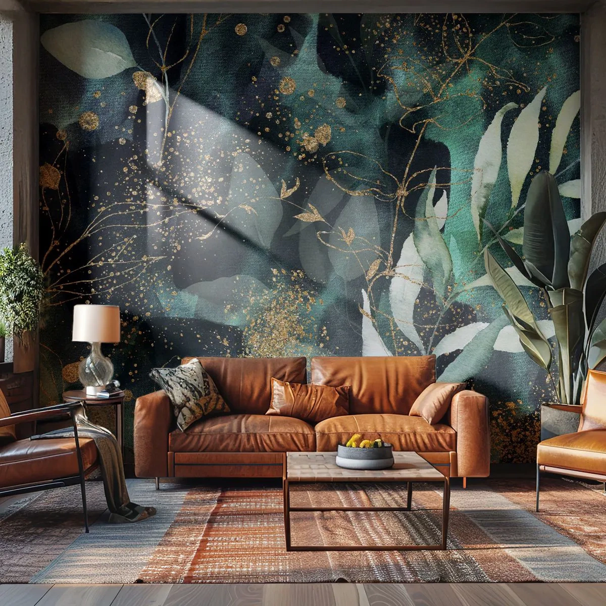 Photo Wallpaper Premium Sand - Enchanted Garden - Plants, Leaves, Botany - 300x210 cm