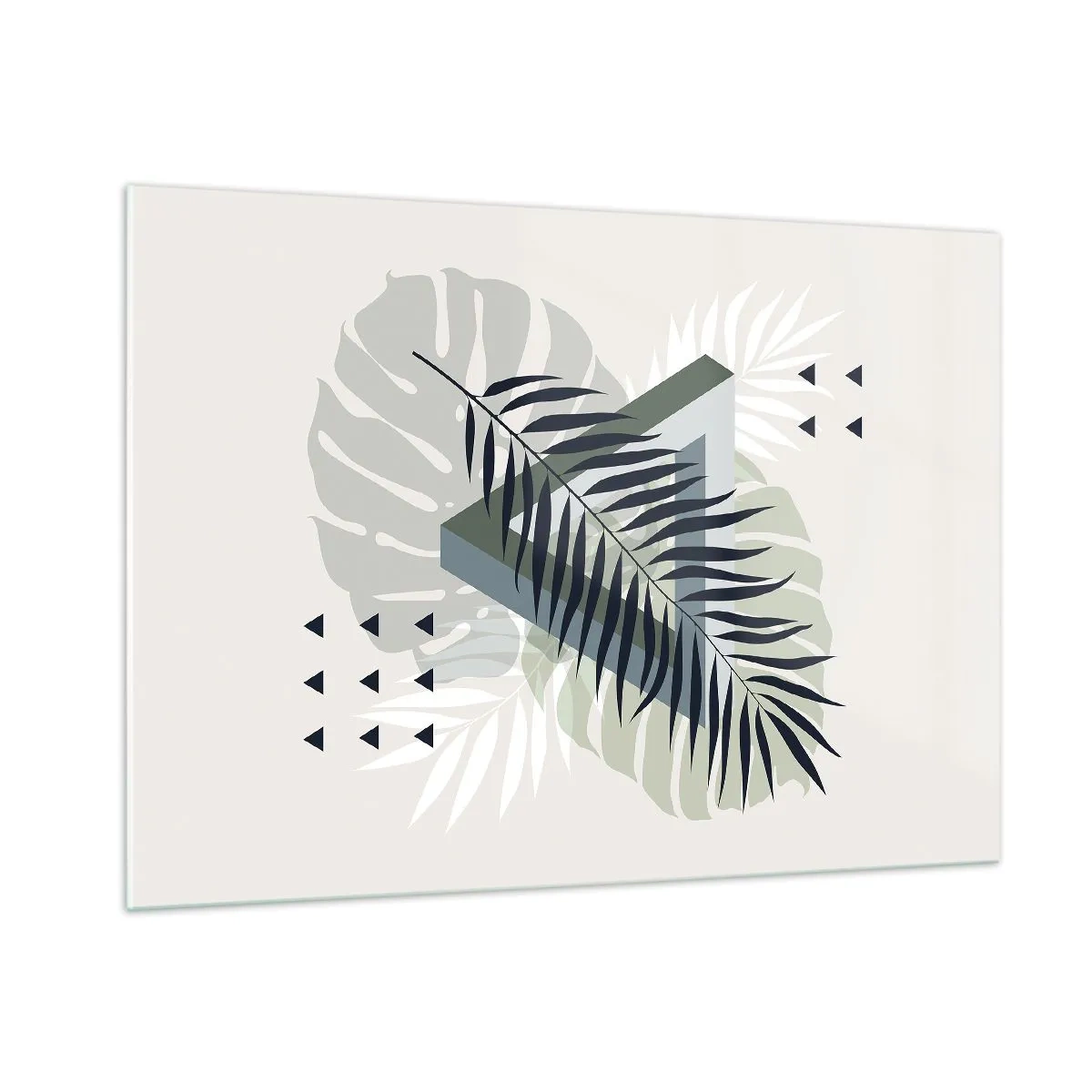 Glass picture - Nature and Geometry - Two Orders? - 100x70 cm