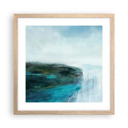 Poster in light oak frame - Marine Abstract - 40x40 cm