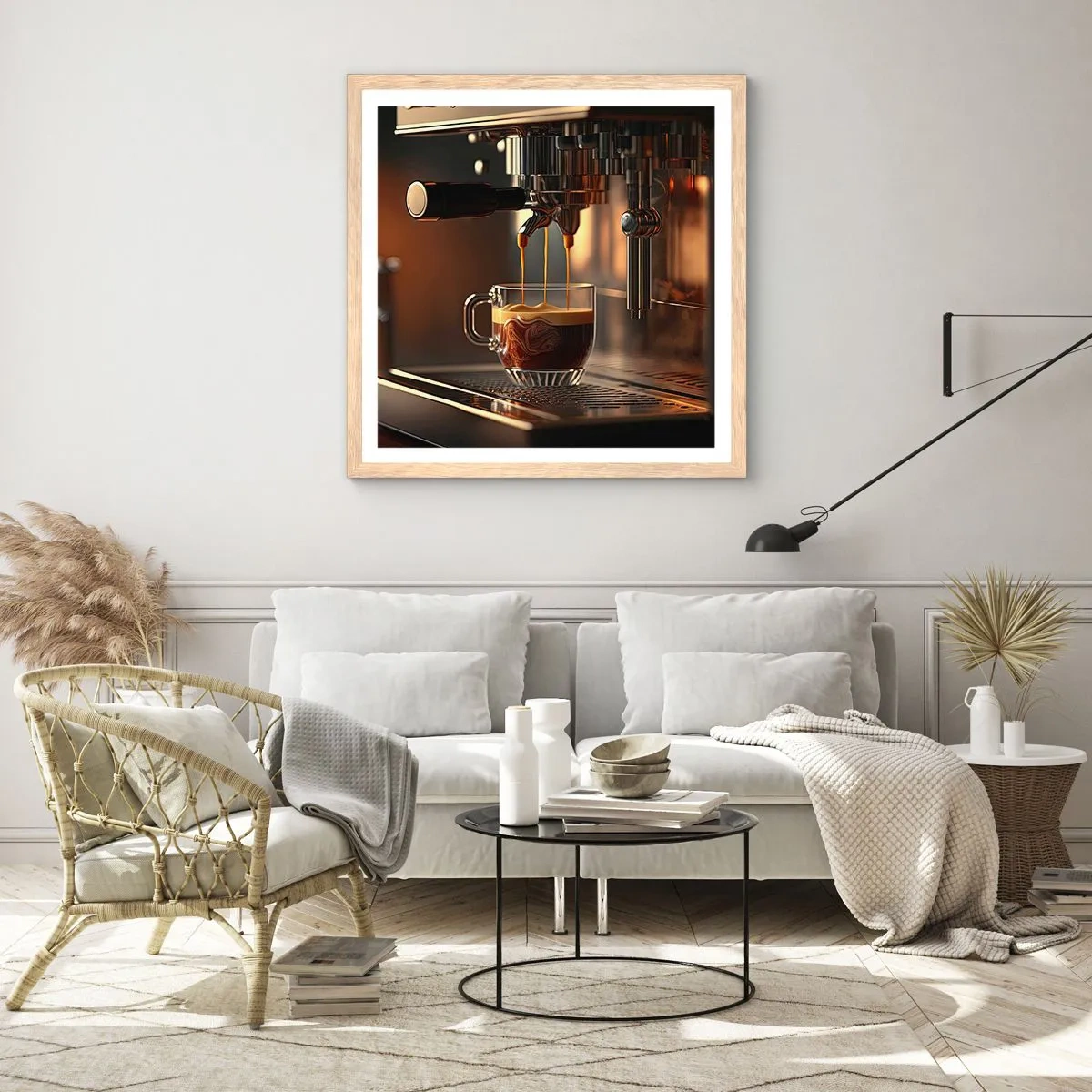 Poster in light oak frame - Sensual Mixture - 40x40 cm
