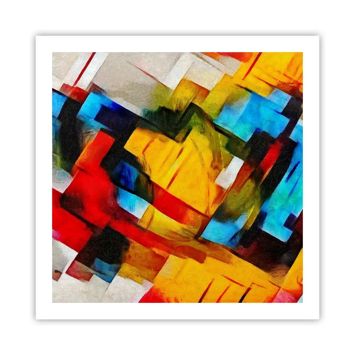 Poster - Colourful Quilt - 60x60 cm