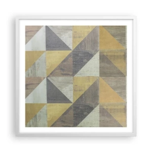 Poster in white frmae - The Art. of Triangles - 60x60 cm