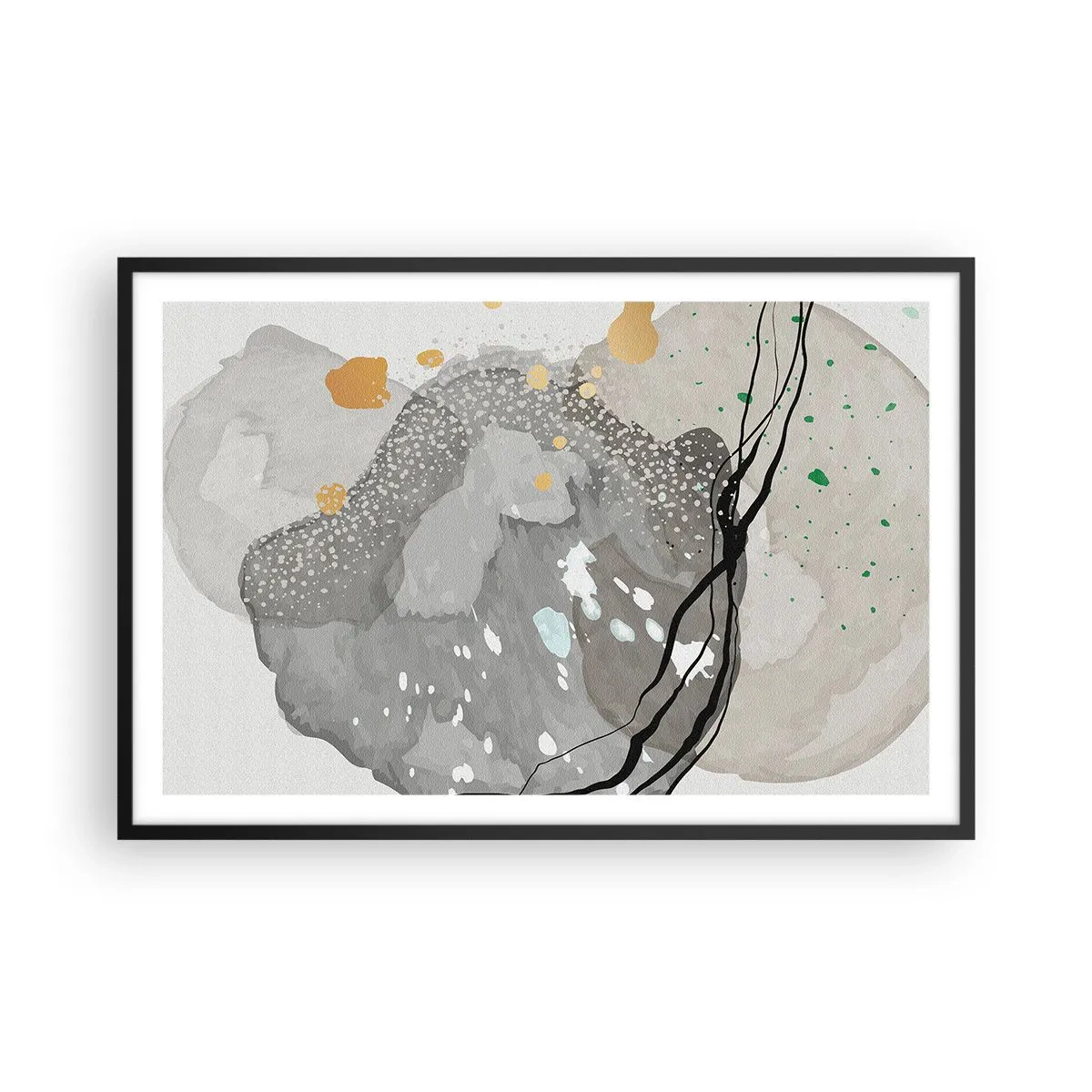 Poster in black frame - Organic Composition - 91x61 cm