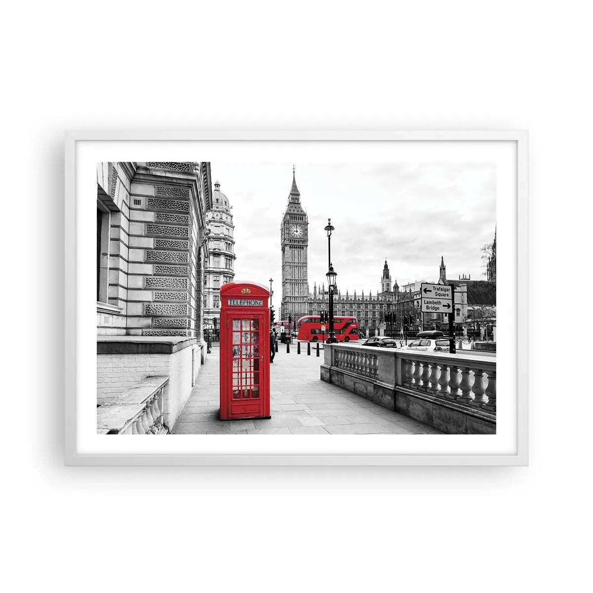 Poster in white frmae - Undoubtedly London - 70x50 cm