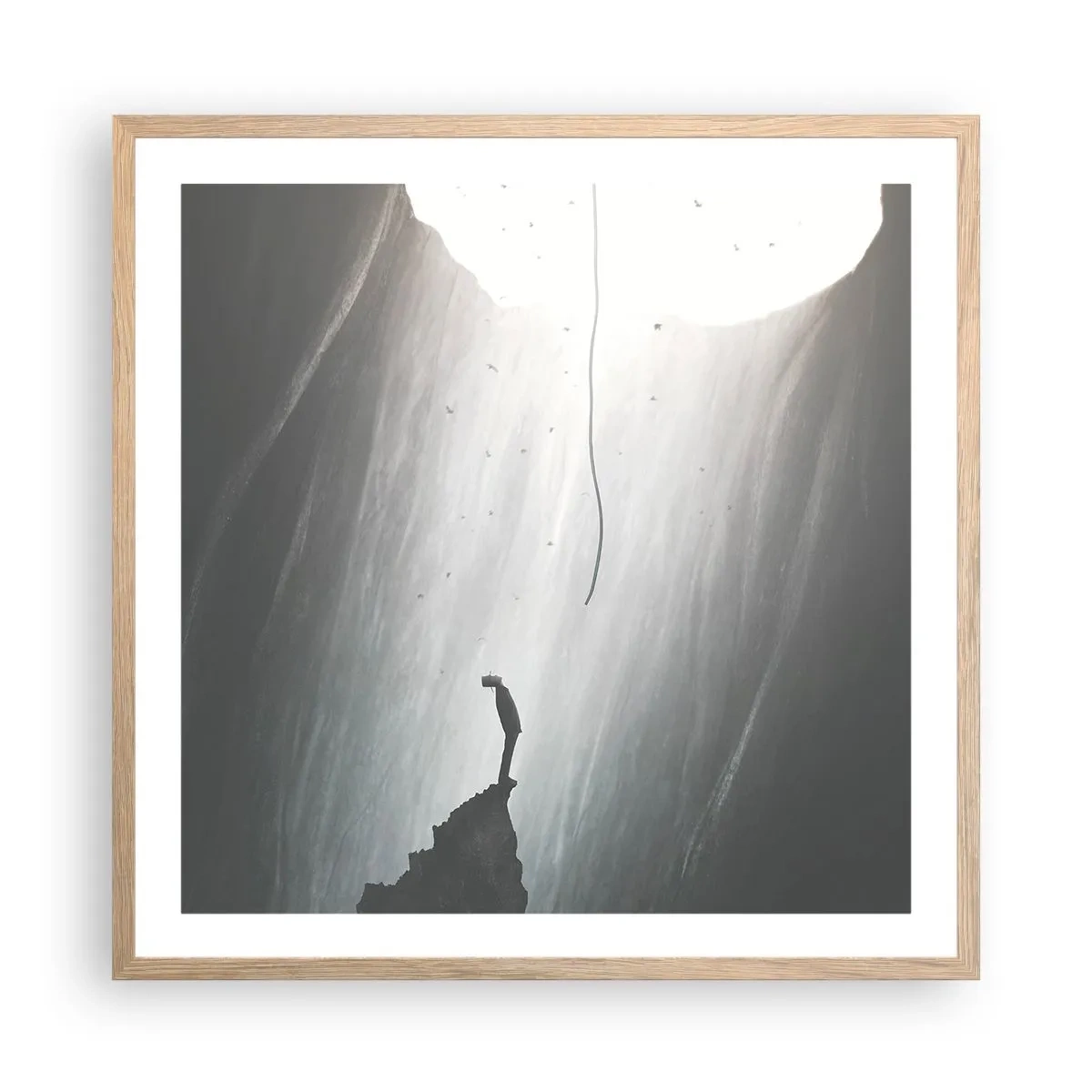 Poster in light oak frame - There Is Always Some Way Out - 60x60 cm