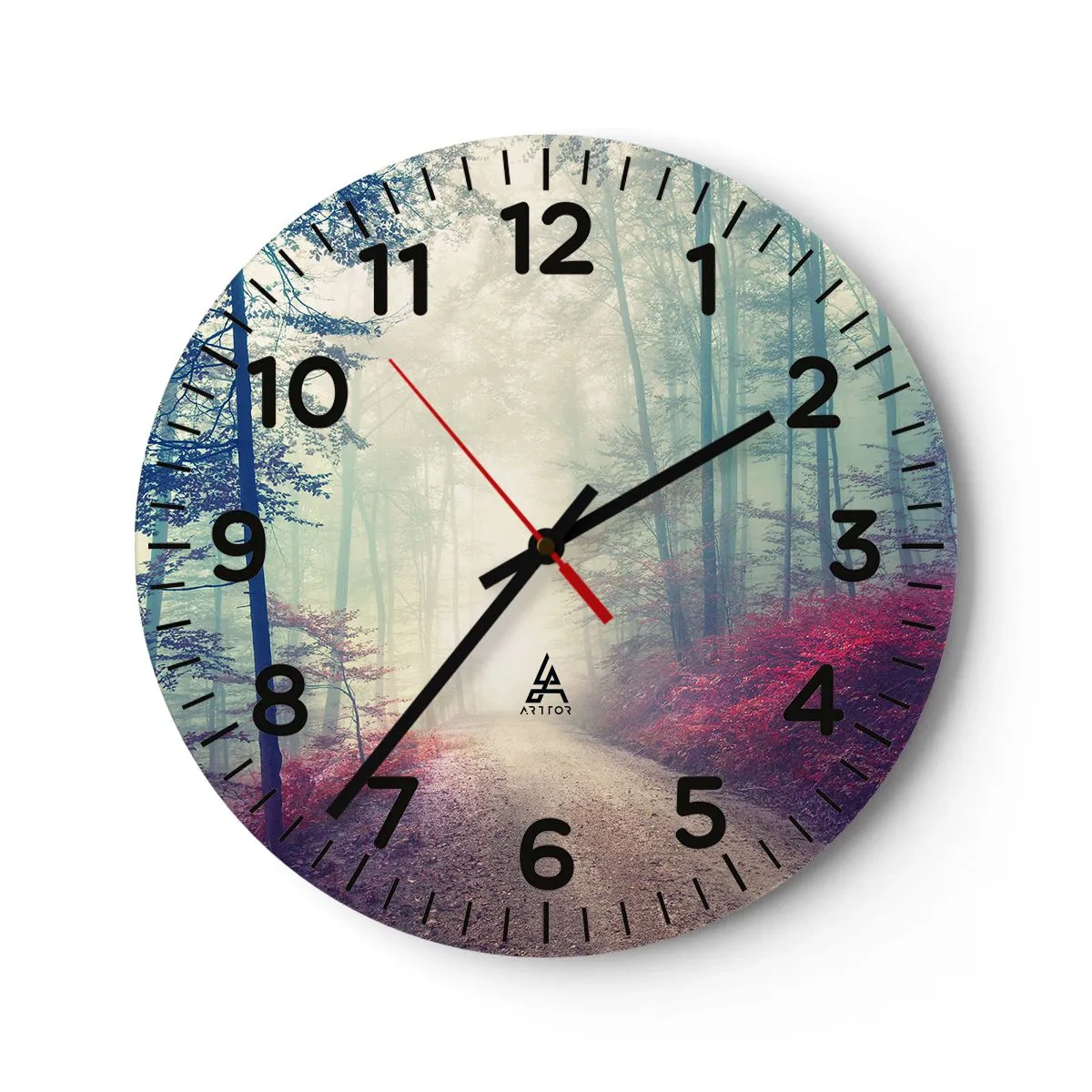 Wall clock - Clock on glass - Early Bird - 30x30 cm