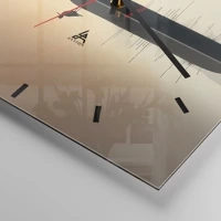 Clock face with lines