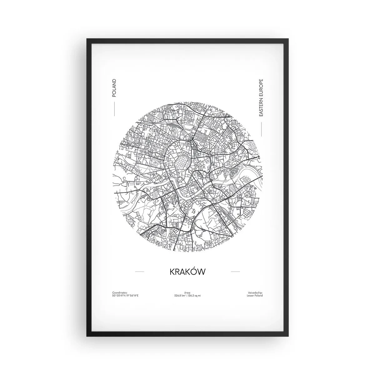 Poster in black frame - Anatomy of Crocow - 61x91 cm