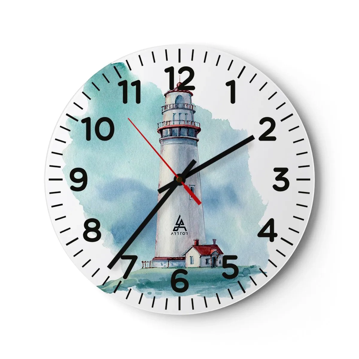 Wall clock - Clock on glass - Gentle Sister of Blue - 40x40 cm