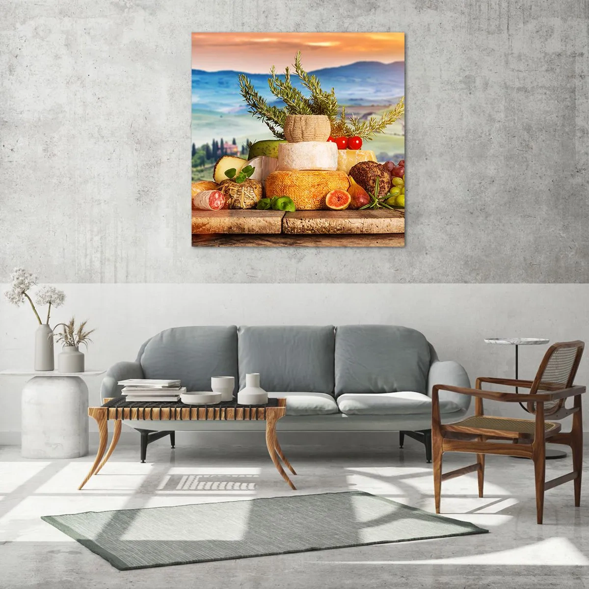 Glass picture - Italian Joie de Vivre - 40x40 cm