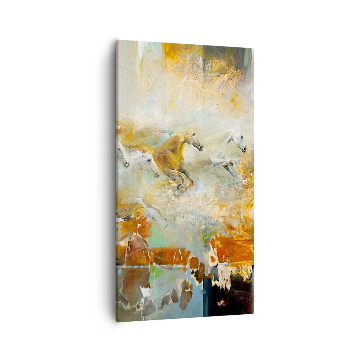 Canvas picture - Gallopping through the World - 55x100 cm