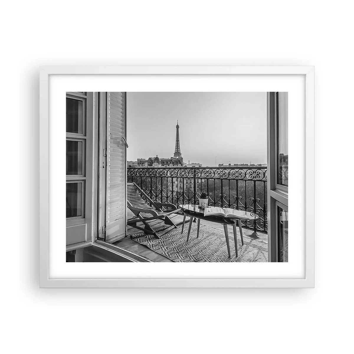 Poster in white frmae - Parisian Afternoon - 50x40 cm