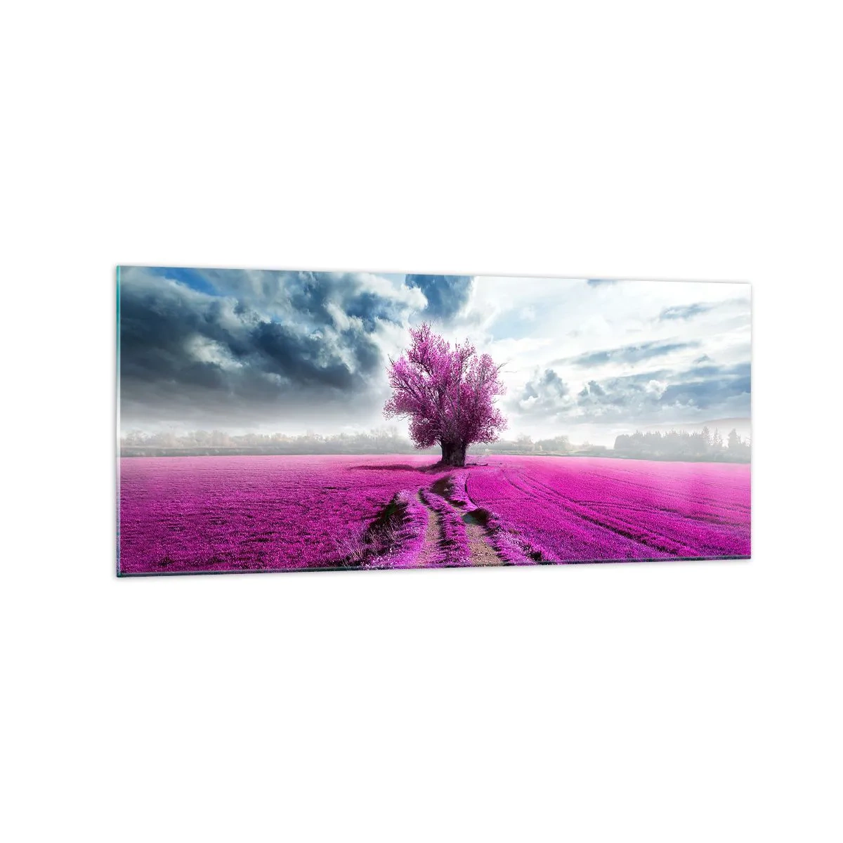 Glass picture - Heathland Charm - 120x50 cm