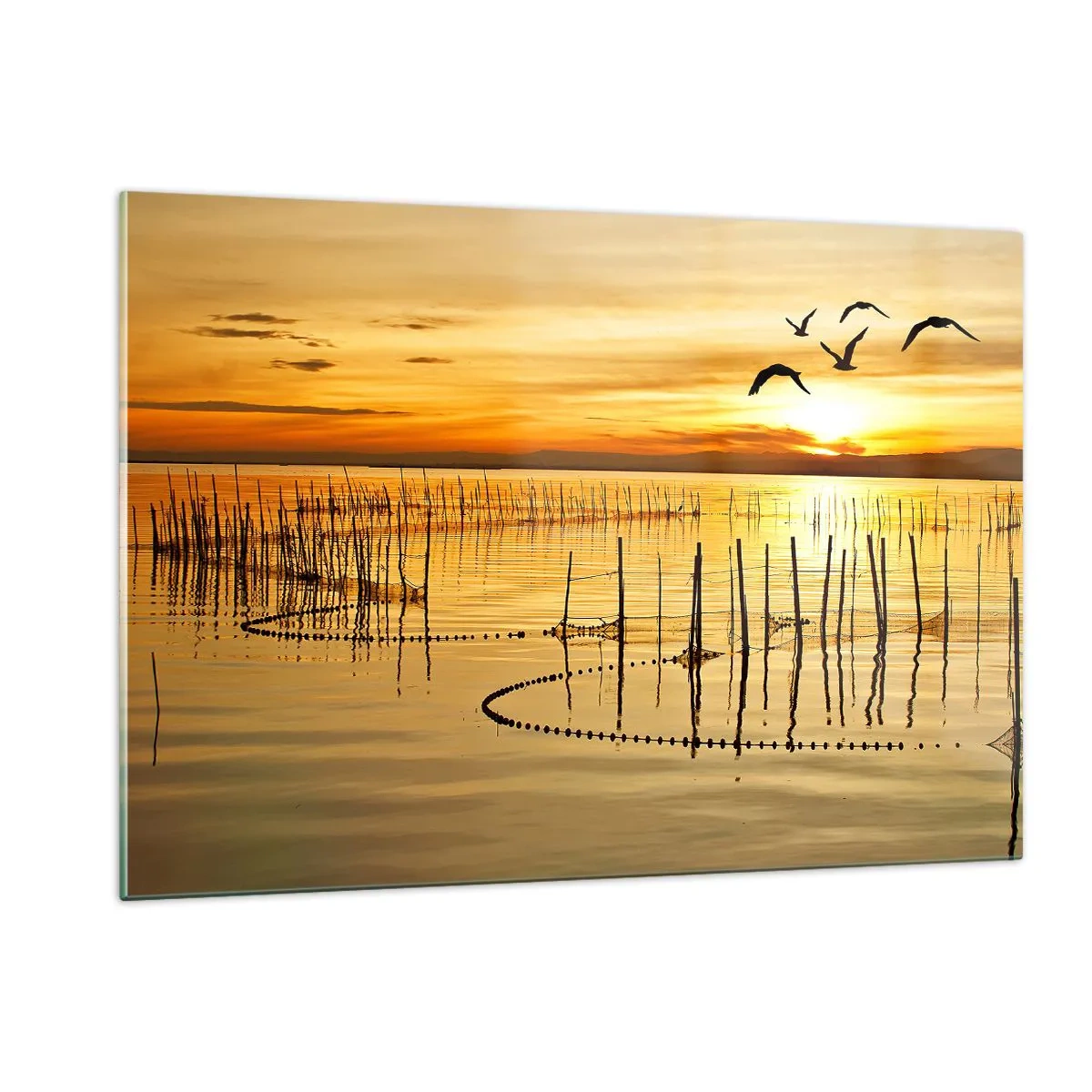 Glass picture - At a Fishery - 120x80 cm