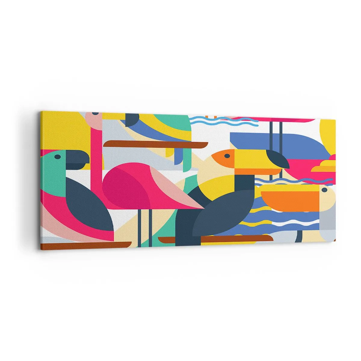 Canvas picture - Birds' Party - 120x50 cm