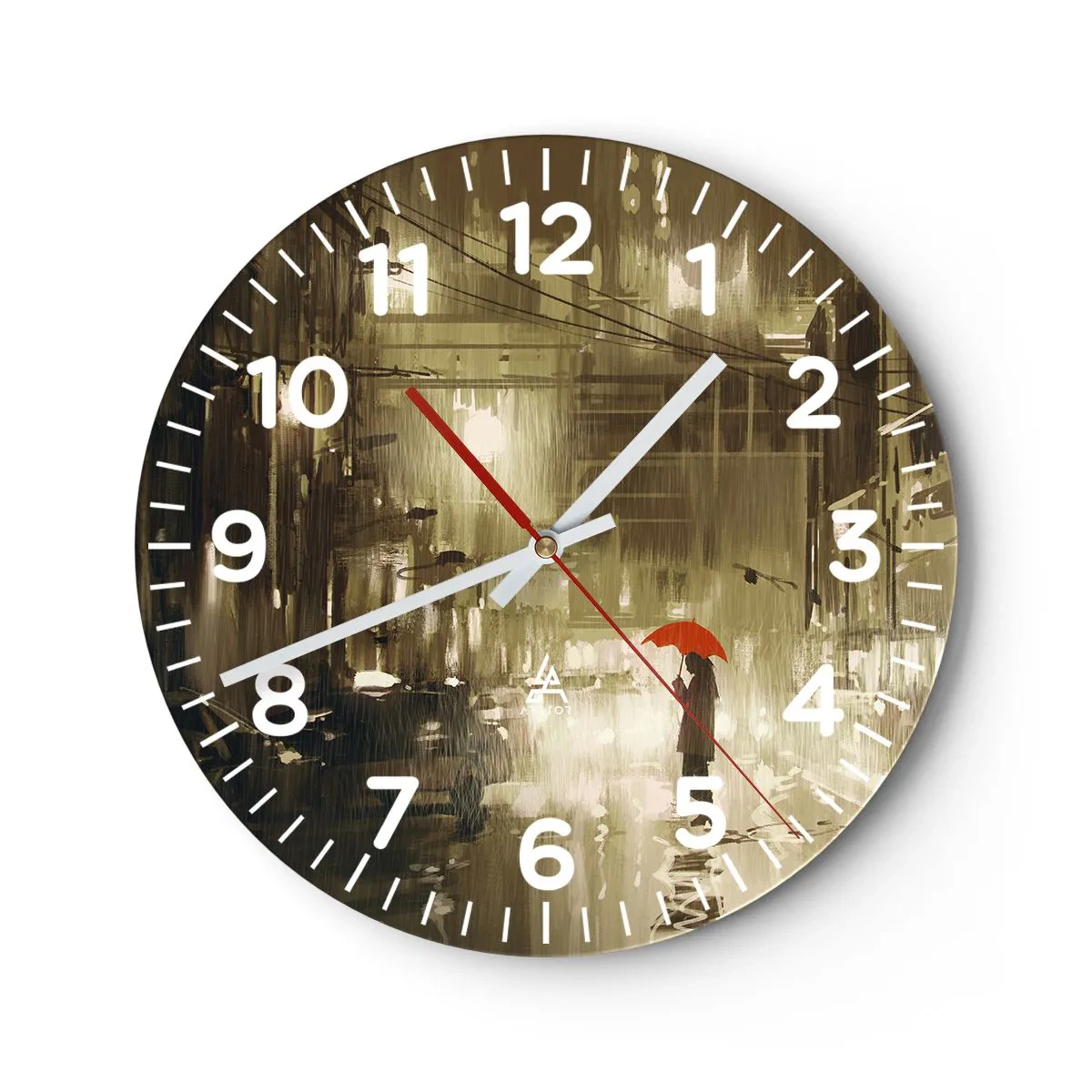 Wall clock - Clock on glass - Alone But Not Lonely - 40x40 cm