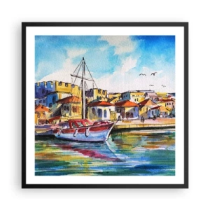 Poster in black frame - Rainbow Afternoon - 60x60 cm