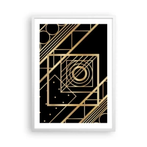 Poster in white frmae - Golden Geometry - 50x70 cm