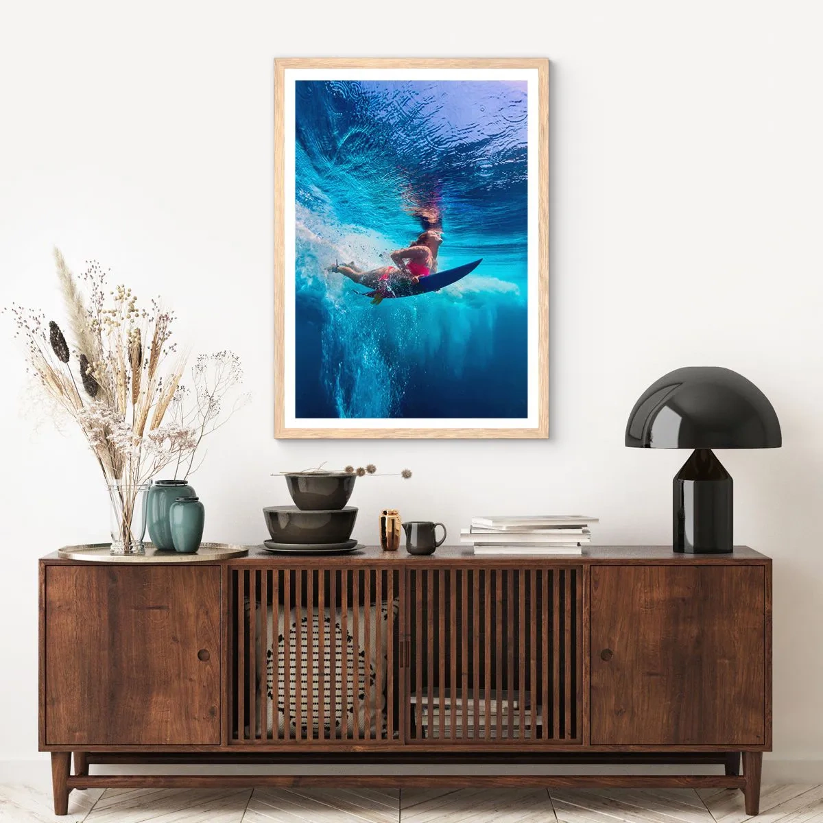 Poster in light oak frame - Depth of Joy - 30x40 cm