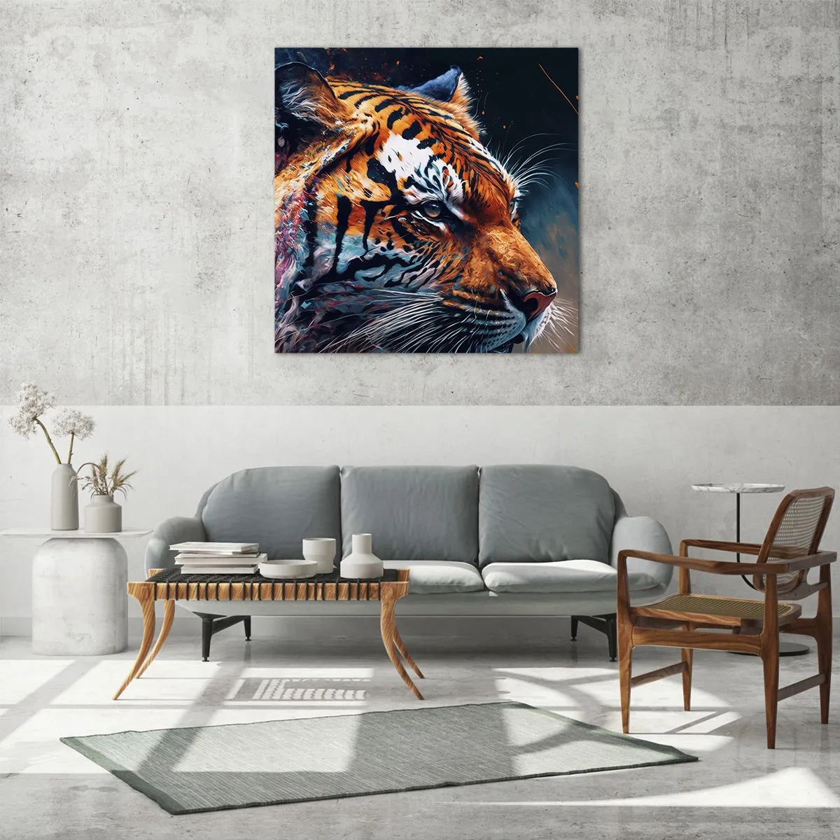 Glass picture - Wild Beauty - 40x40 cm