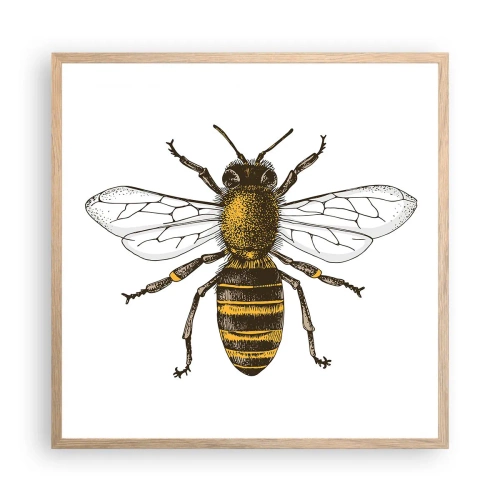 Poster in light oak frame - Beautiful and Good - 60x60 cm