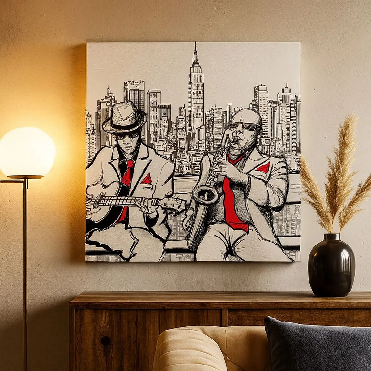 Canvas picture - New York Improvisation - 30x30 cm