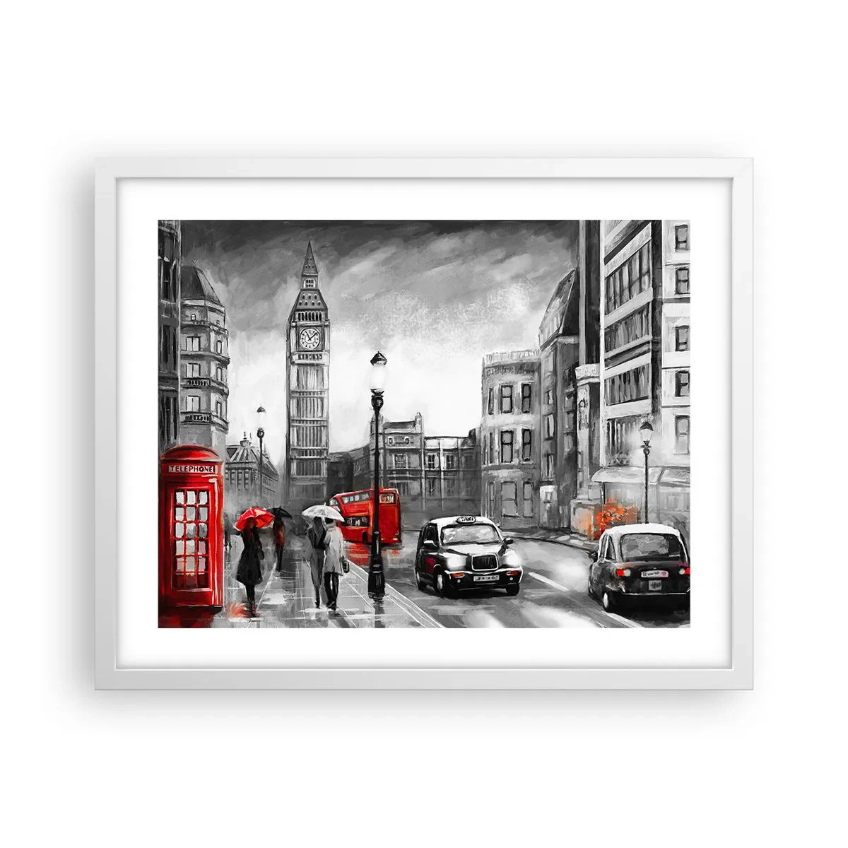 Poster in white frmae - Not Such a Grey City - 50x40 cm